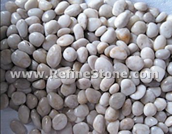 White Polished river pebble