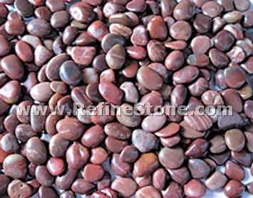 Red Polished river pebble