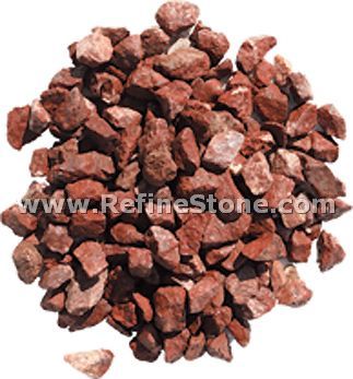 Dark red pebble