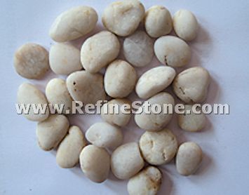 White Unpolished river pebble