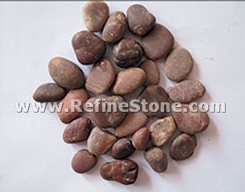 Red Unpolished river pebble