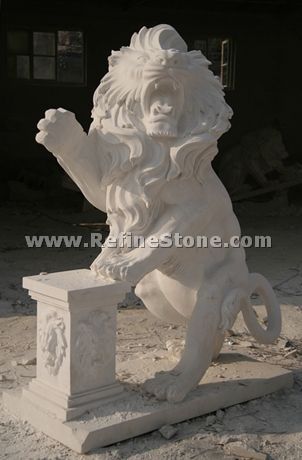modern stone lion sculpture