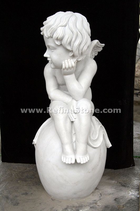 hand carved marble statues