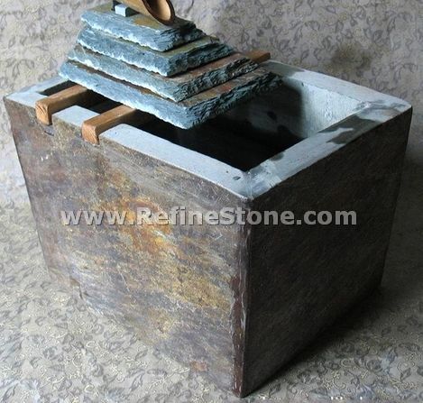 Slate indoor fountain
