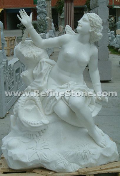 pure white female statue