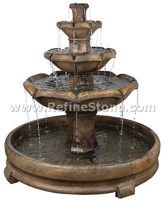 Garden 3 Tier Fountain Traditional Feature