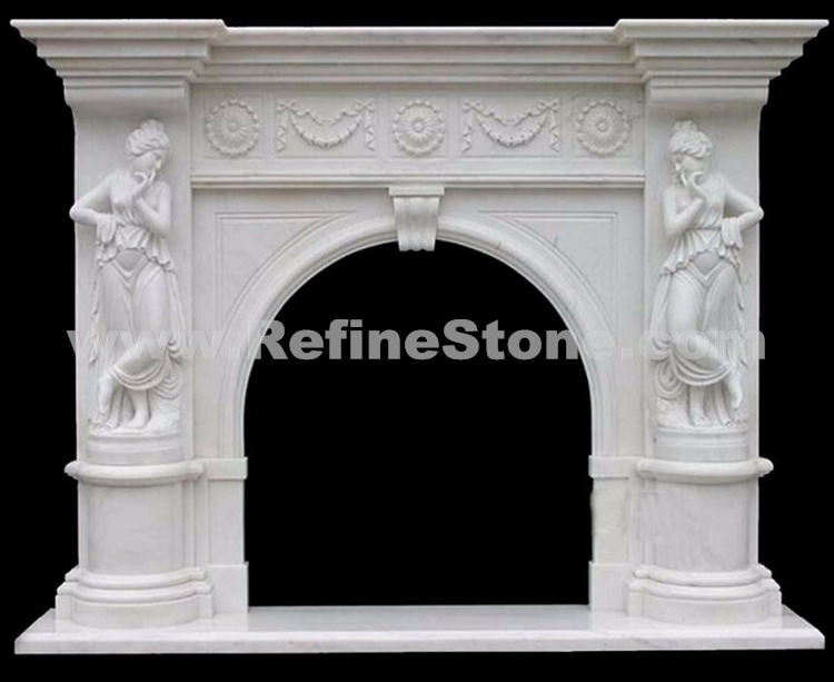 Angel Fireplace Hand Carved Fireplace