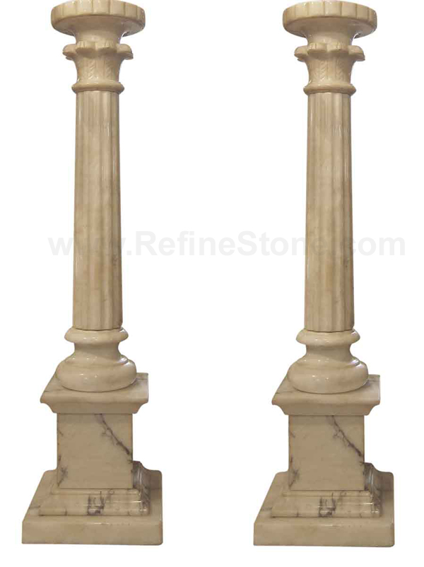 marble stone column carving