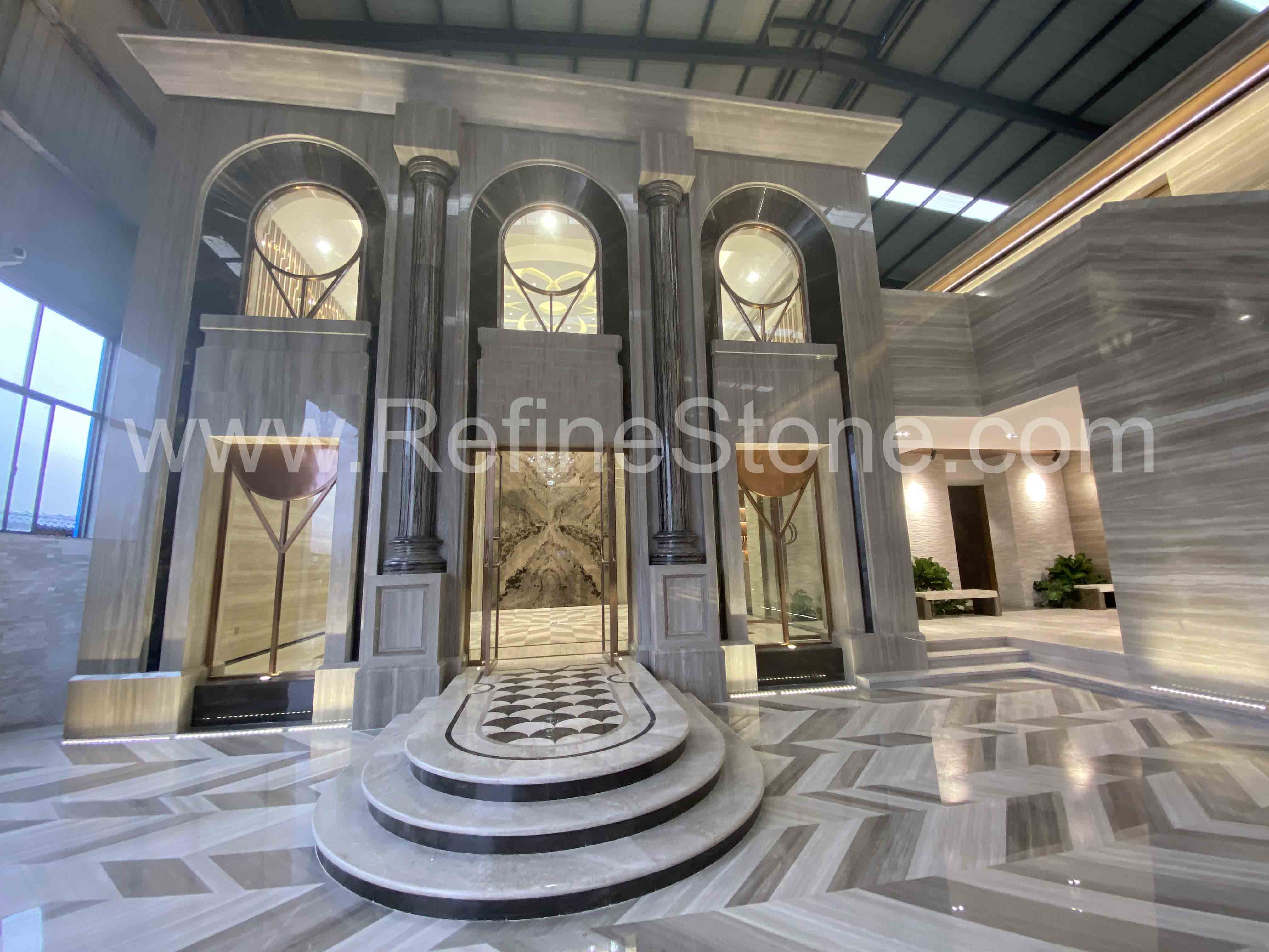 grey wooden marble project