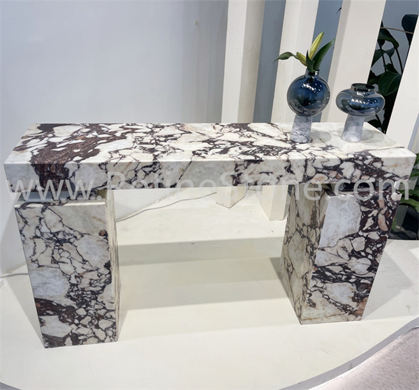 calacatta viola marble table
