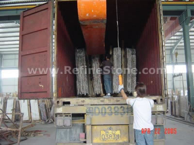 Loading slabs at the factory